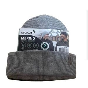 NWT Unisex Bula Merino Wool Blend 1 Beanie Gray